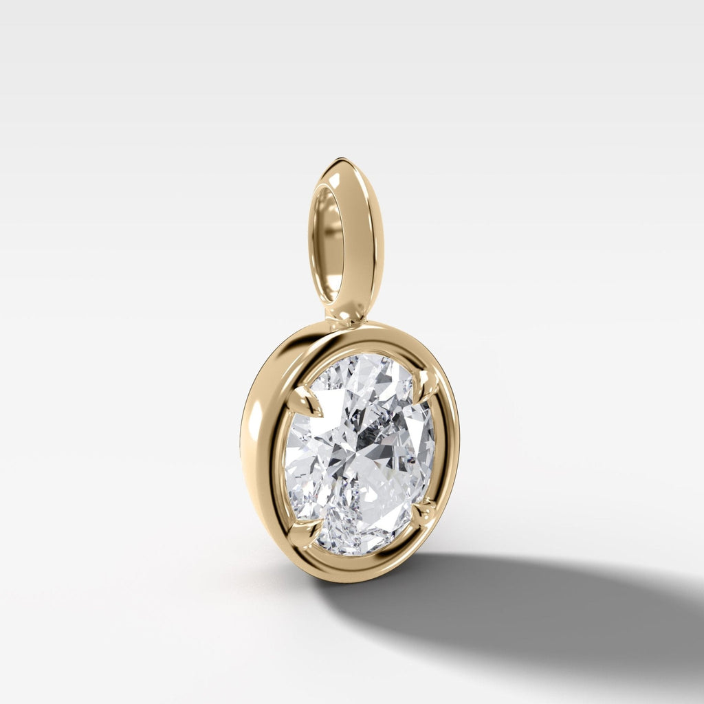 Club Oval Attachable Diamond Pendant