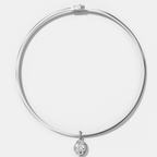 Club Oval Attachable Diamond Pendant With Reversible Omega Chain (3mm)