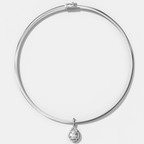 Club Pear Attachable Diamond Pendant With Reversible Omega Chain (3mm)