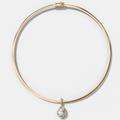 Club Pear Attachable Diamond Pendant With Reversible Omega Chain (3mm)