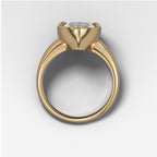 Club Ring Solitaire Engagement Ring With a Marquise Cut Diamond