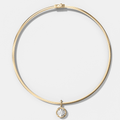 Club Round Attachable Diamond Pendant With Reversible Omega Chain (3mm)