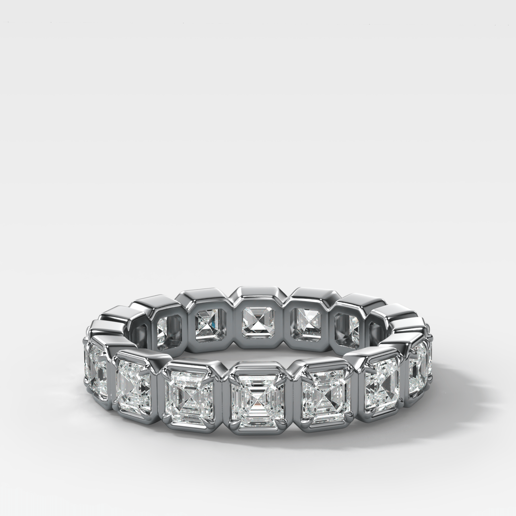 Club Set Eternity Band With Asscher Cuts