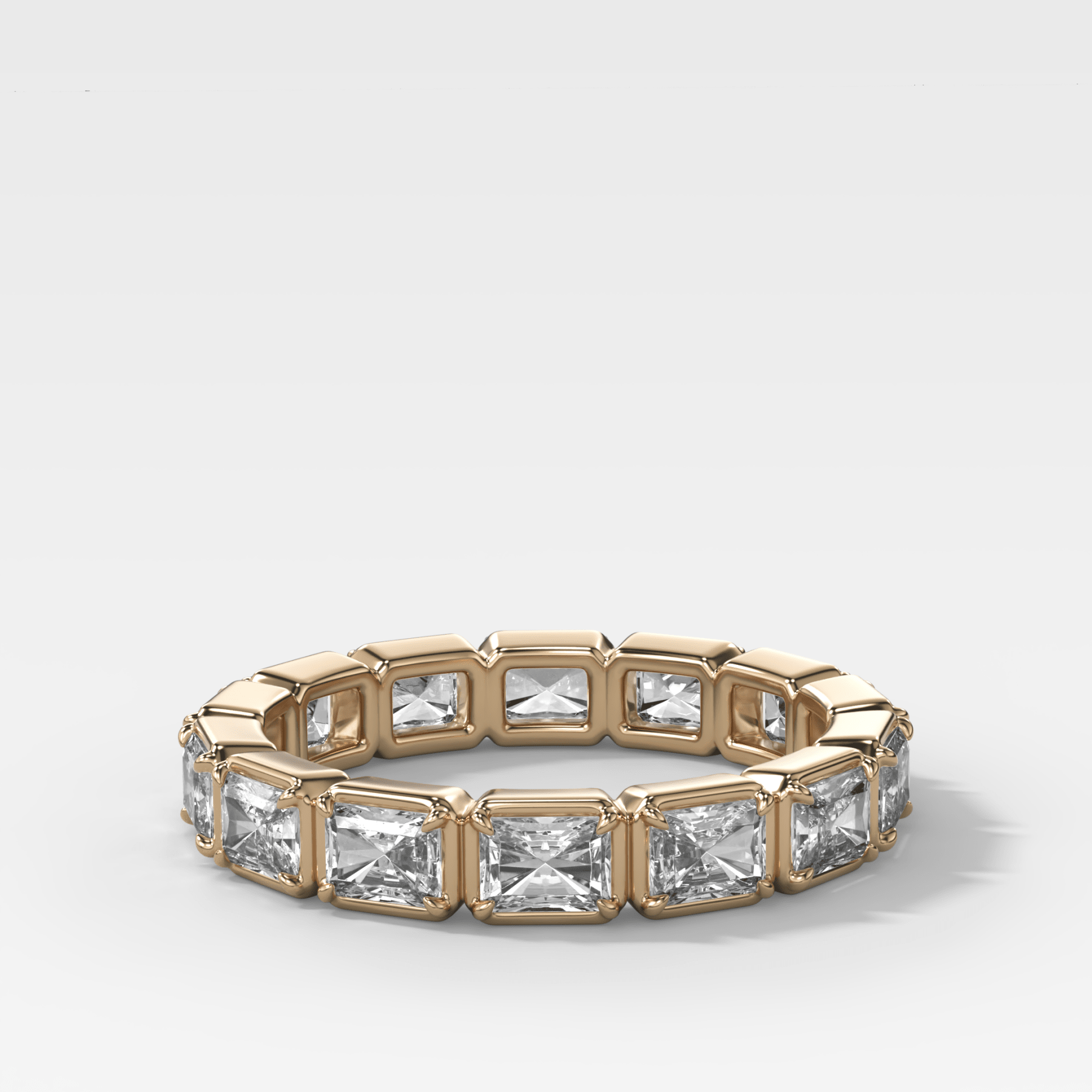 Club Set Eternity Band With East West Elongated Radiant Cuts