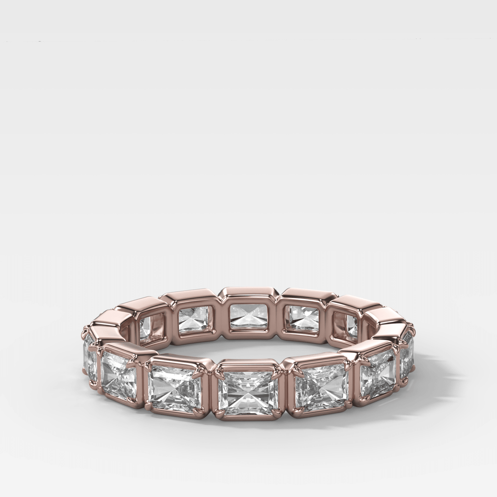 Club Set Eternity Band With East West Elongated Radiant Cuts