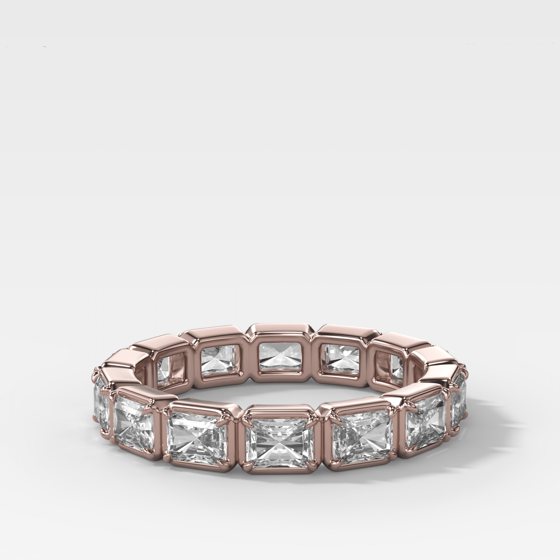 Club Set Eternity Band With East West Elongated Radiant Cuts