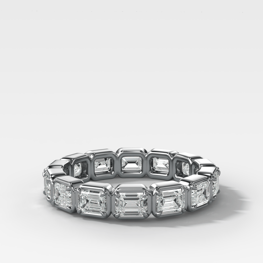 Club Set Eternity Band With East West Emerald Cuts