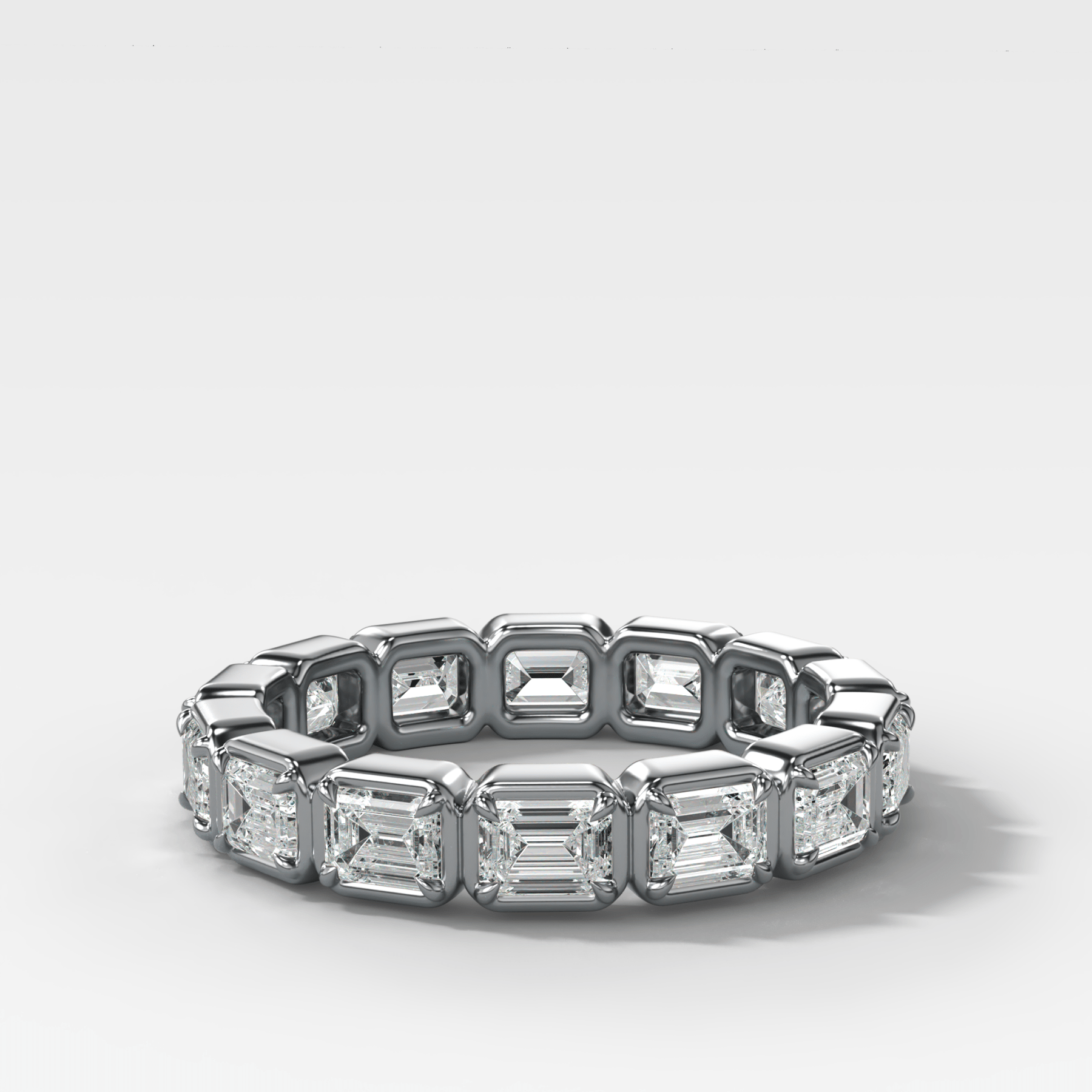 Club Set Eternity Band With East West Emerald Cuts