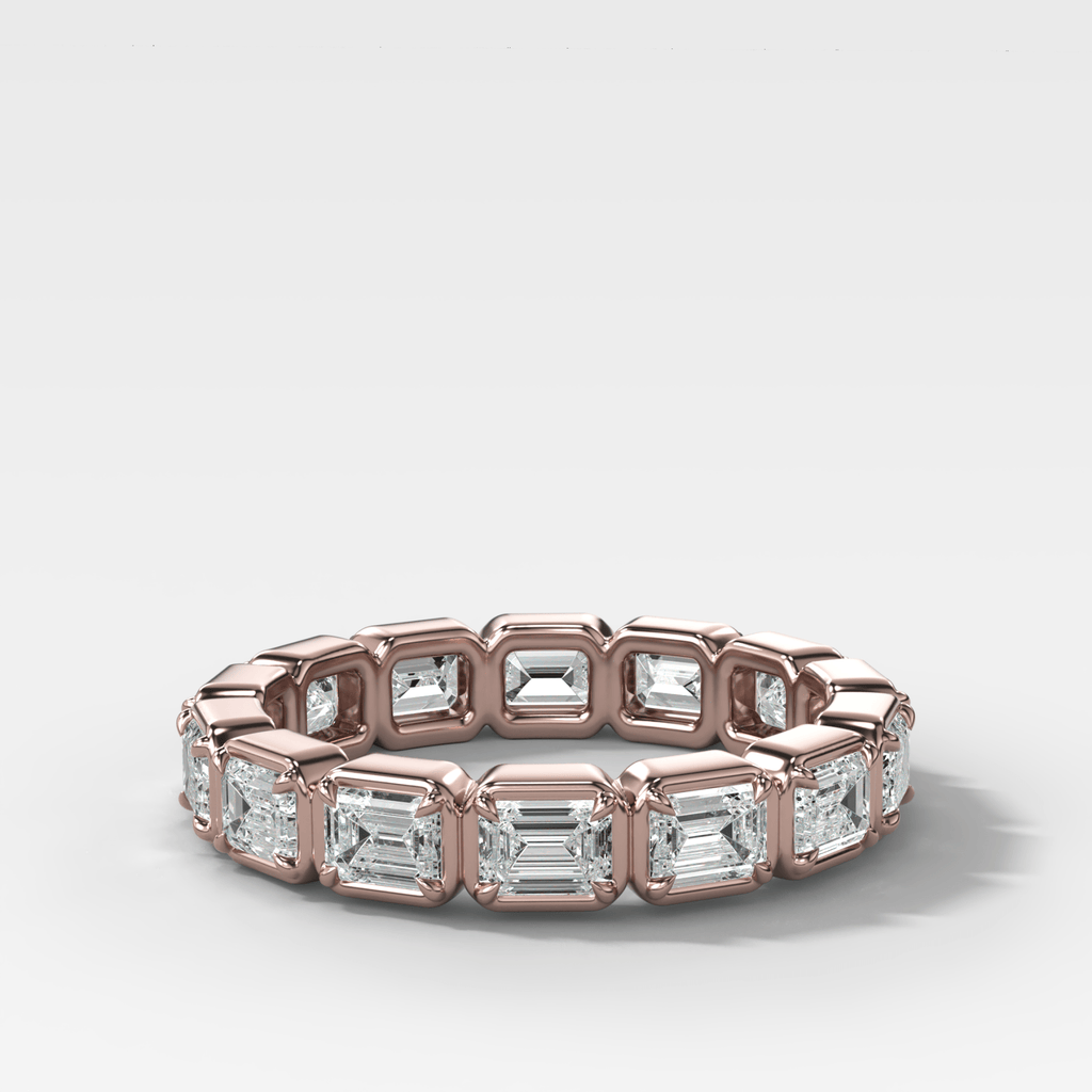 Club Set Eternity Band With East West Emerald Cuts