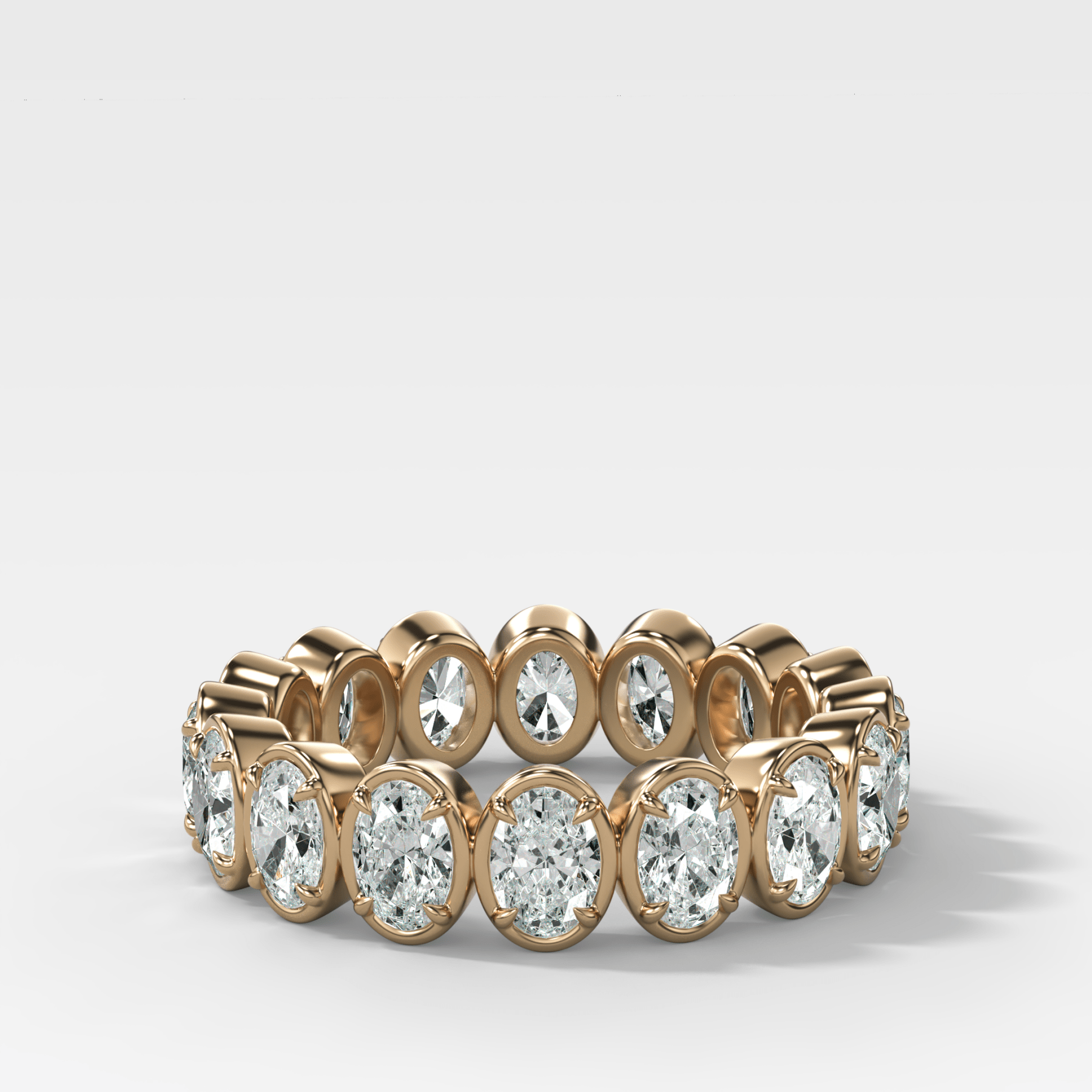 Club Set Eternity Band With North South Oval Cuts Main image