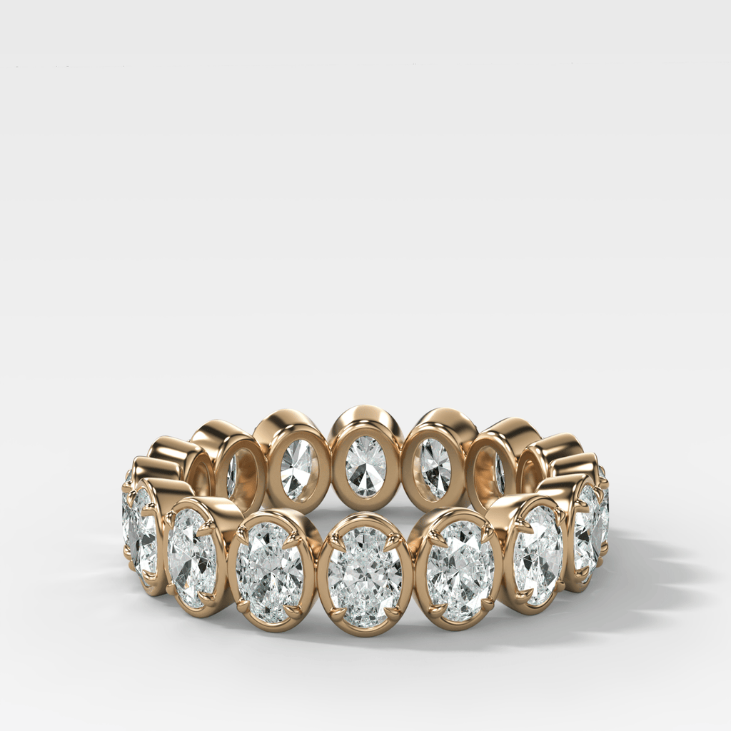 Club Set Eternity Band With North South Oval Cuts