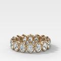 Club Set Eternity Band With North South Oval Cuts