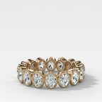 Club Set Eternity Band With North South Oval Cuts