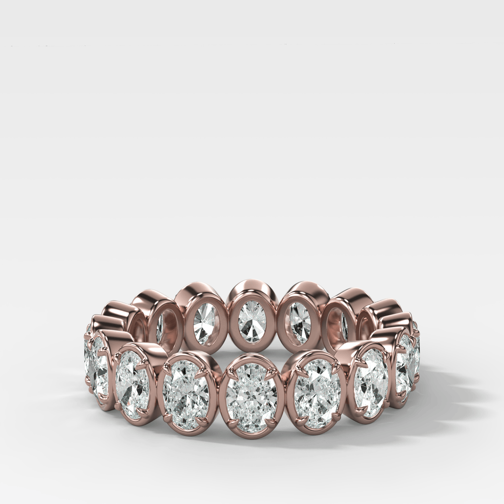 Club Set Eternity Band With North South Oval Cuts