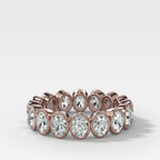 Club Set Eternity Band With North South Oval Cuts