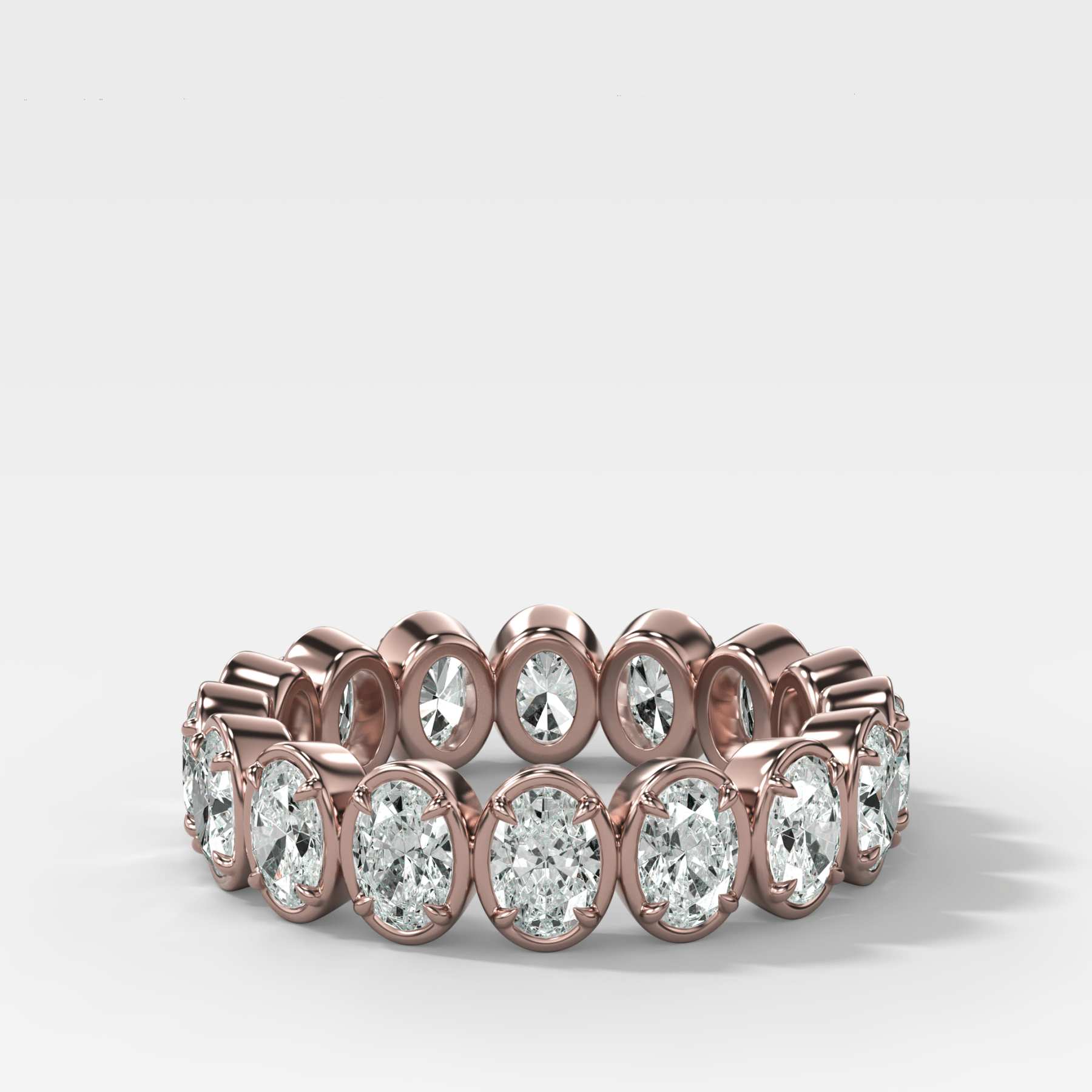 Club Set Eternity Band With North South Oval Cuts
