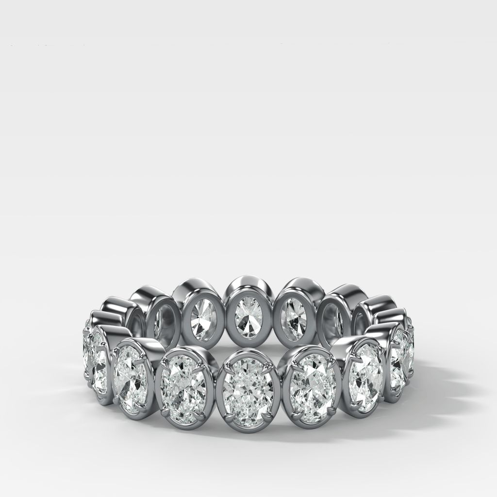 Club Set Eternity Band With North South Oval Cuts
