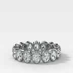 Club Set Eternity Band With North South Oval Cuts