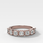 Club Set Wedding Band With Asscher Cuts