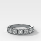 Club Set Wedding Band With Asscher Cuts