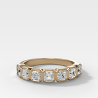 Club Set Wedding Band With Asscher Cuts