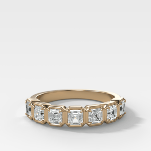 Club Set Wedding Band With Asscher Cuts