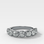 Club Set Wedding Band With Cushion Cuts