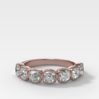 Club Set Wedding Band With Cushion Cuts
