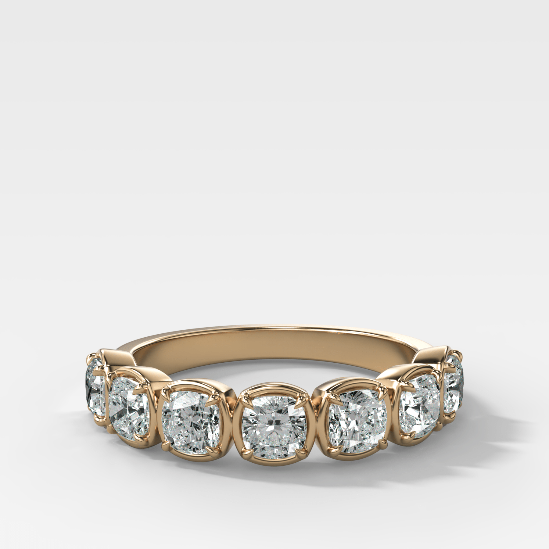 Club Set Wedding Band With Cushion Cuts Main image