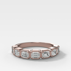 Club Set Wedding Band With East West Emerald Cuts