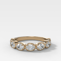 Club Set Wedding Band With East West Oval Cuts