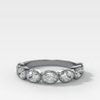 Club Set Wedding Band With East West Oval Cuts