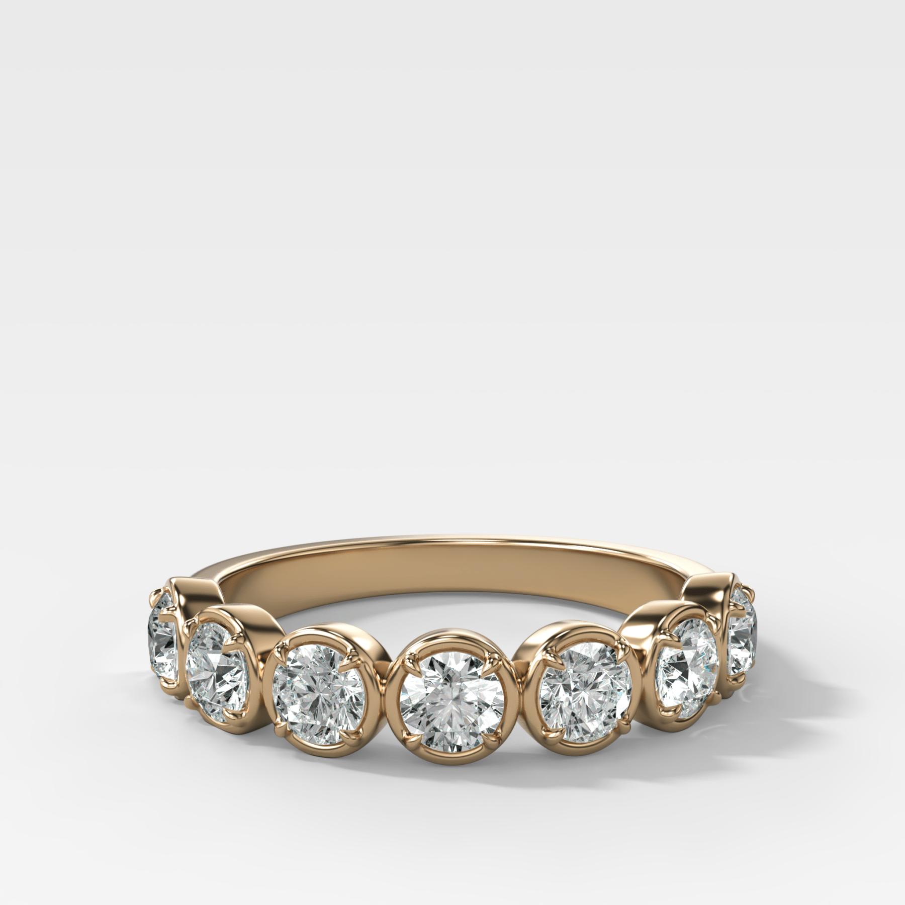 Club Set Wedding Band With Round Cuts Main image