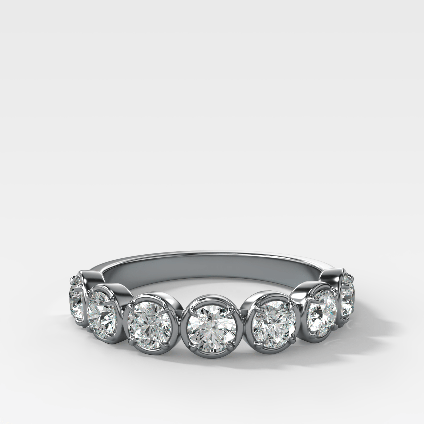 Club Set Wedding Band With Round Cuts Secondary image