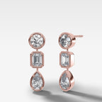 Club Trio Mixed Shape Drop Earrings No. 1