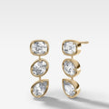 Club Trio Mixed Shape Drop Earrings No. 2