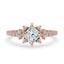 Two Carat Princess Cut Diamond Engagement Ring in Rose Gold