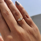 Triangle Cut Vintage Gold Ring