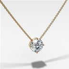Compass Pendant Necklace with Round Cut Diamond