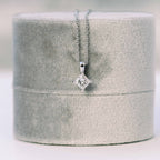 0.50 CT-1.0 CT Princess Cut Moissanite Solitaire Layering Necklace