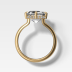 Compass Solitaire Engagement Ring with Asscher Cut Diamond