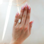 Compass Solitaire Engagement Ring with Marquise Cut Diamond (North South)
