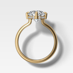 Compass Solitaire Engagement Ring with Oval Cut Diamond