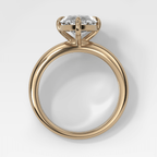 Compass Tapered Dome Engagement Ring With a Marquise Diamond