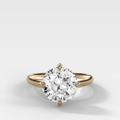 Compass Tapered Dome Engagement Ring With a Round Diamond