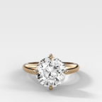 Compass Tapered Dome Engagement Ring With a Round Diamond