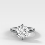 Compass Tapered Dome Engagement Ring With a Round Diamond