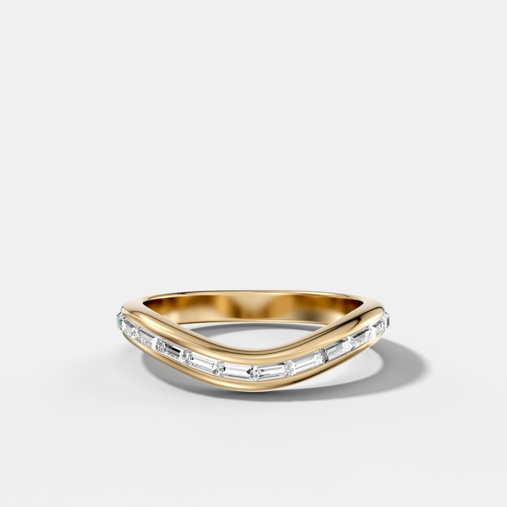 Contoured Channel Set Baguette Eternity Band