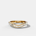 Contoured Channel Set Baguette Wedding Band