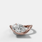 Contoured Engagement Ring with a Marquise Cut Diamond